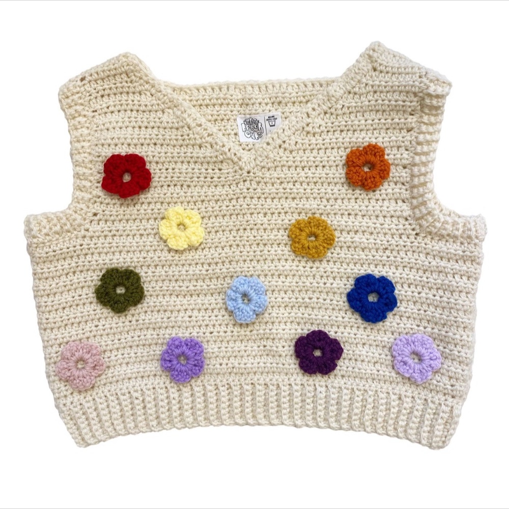 Dumpster Fire Goods Hand-knit Sweater Vest